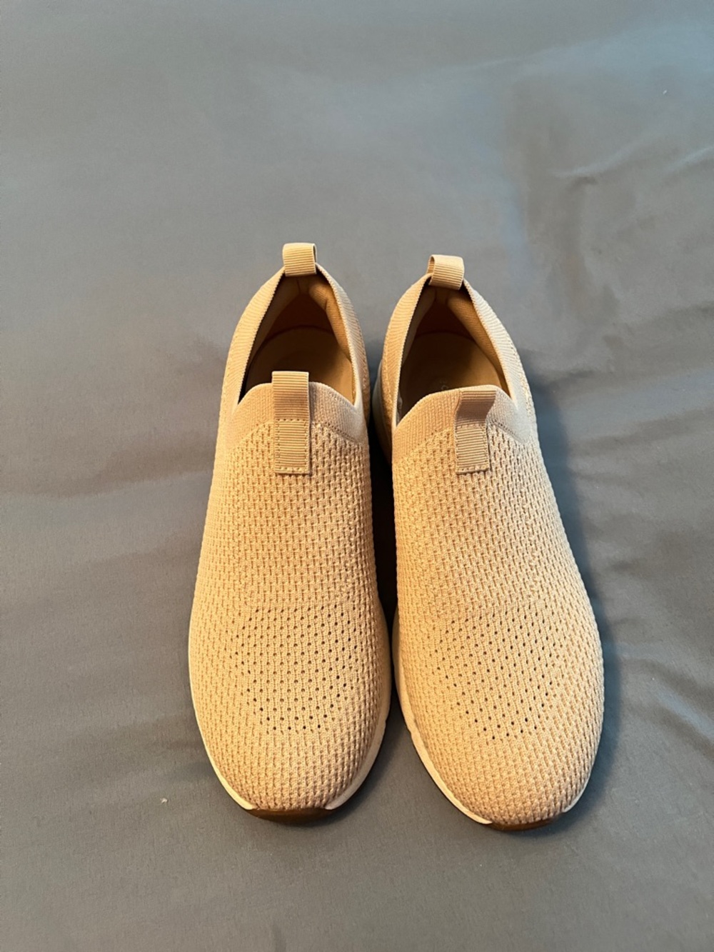 Easy Spirit Women's Slip-On Knit Sneakers in Beige
